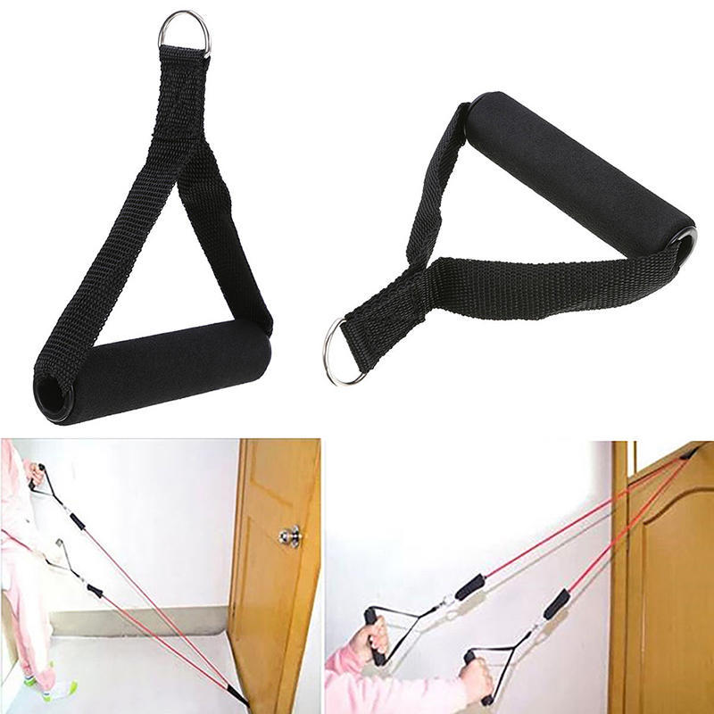 Tricep Rope Cable Gym Attachment Handle Bar Dip Station Resistance Exercise