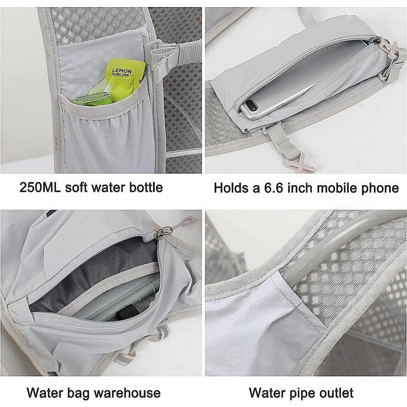 Ultra-light breathable sports vest backpack,Suitable for cycling,running, hiking,Outdoor gear with pocket and hydration backpack