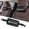 Poduszka podpierająca szyję i głowę do fotelika samochodowego Skórzana poduszka zagłówka do Skoda Octavia Rapid Kodiaq Karoq Fabia Kamiq Superb Pochodne
