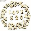 208pcs 8set 26 English Alphabet Letters Wood Number Wooden Household Decorative Arts Crafts Letter Digital Displaymariage Casa