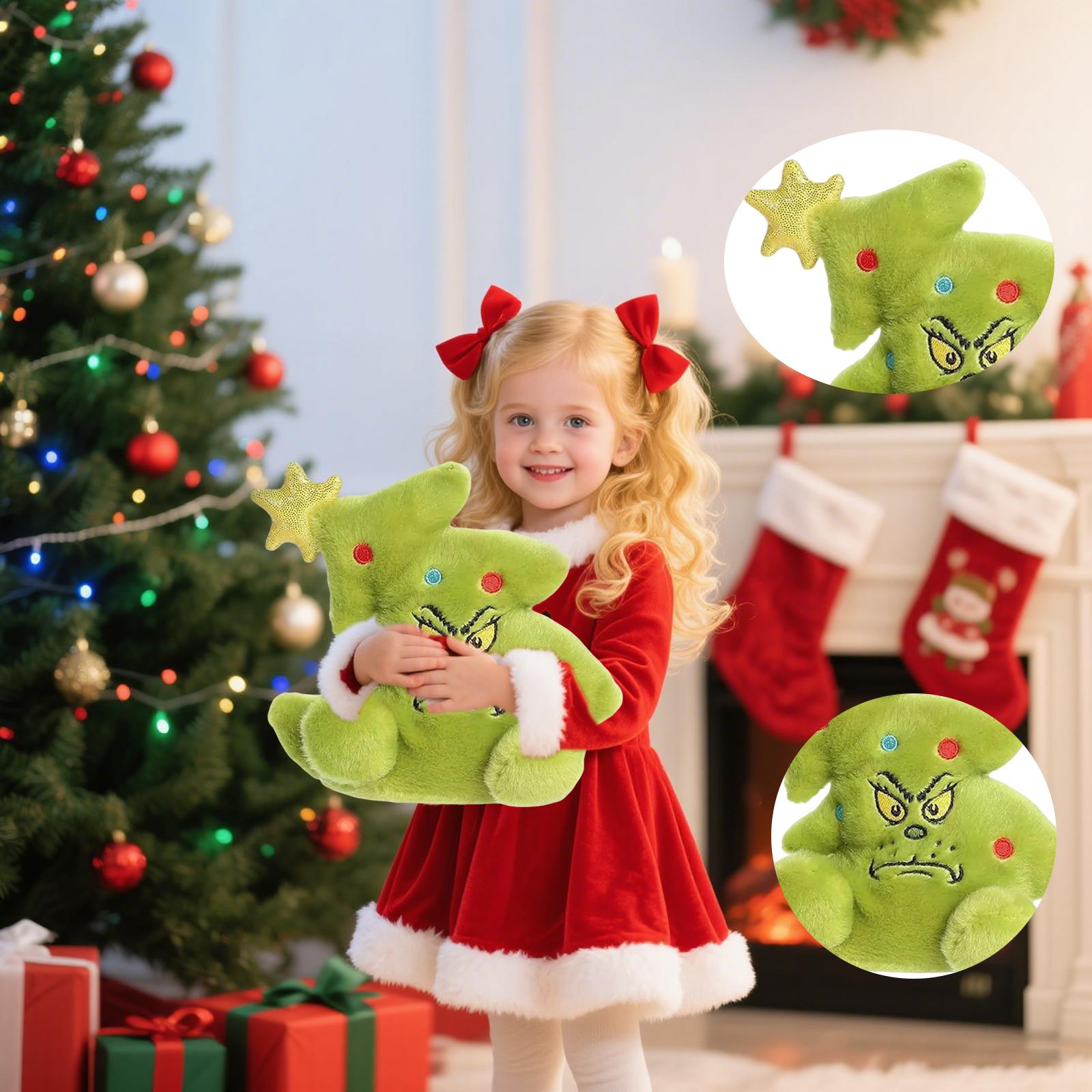 

Christmas Plush Toy - Green-haired Christmas Tree 9.45-inch Stuffed Toy - With A Star On The Top - Christmas Plush Toy One Size зелёный