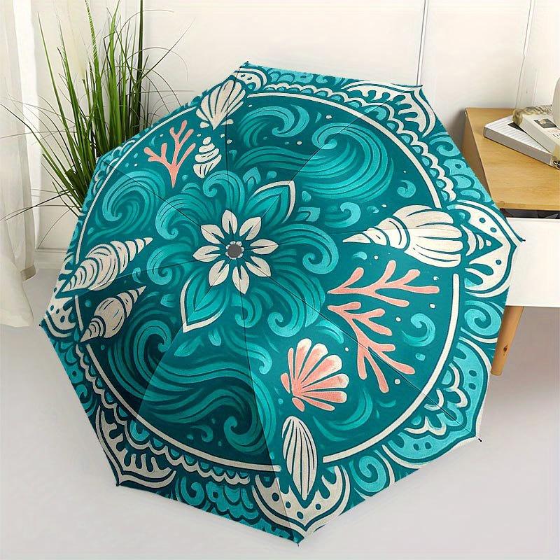 

Ocean Mandala Beach Towel: Coastal Vibes for Your Space Umbrella, Portable 3-Fold Compact Umbrella for Men & Women R128