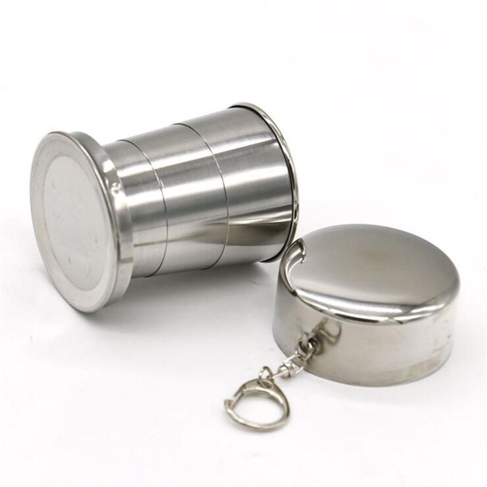 Stainless Steel Outdoor Travel Folding Cup Portable Collapsible Mug for Camping Hiking