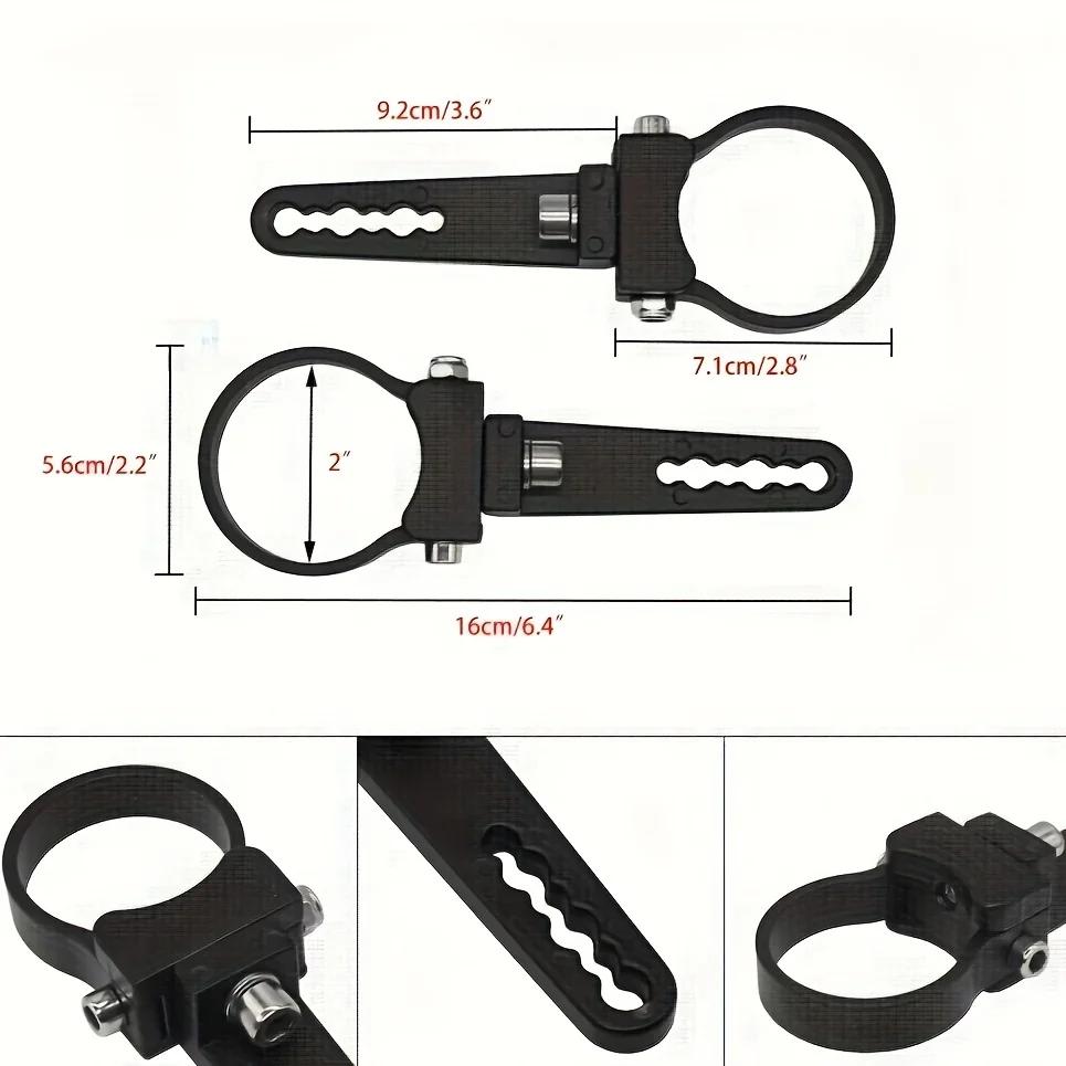 2PCS Anti-rolling Rack Mount Bracket Anti-collision Rod Work Light Clip Bracket Universal Car Bracket Car Front Bar Round Tube