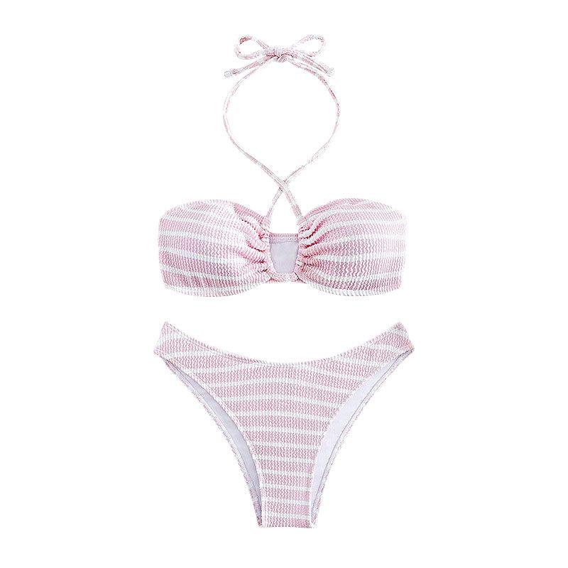2025 European & American Striped Three-Point Bikini - Sexy Women's Summer Swimsuit