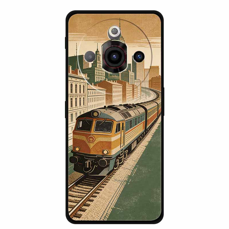For ZTE Nubia Focus Pro 5G Case Train Railway Silicone Soft TPU Phone Shockproof Back Cover for ZTE Focus Z2351N Protective Capa