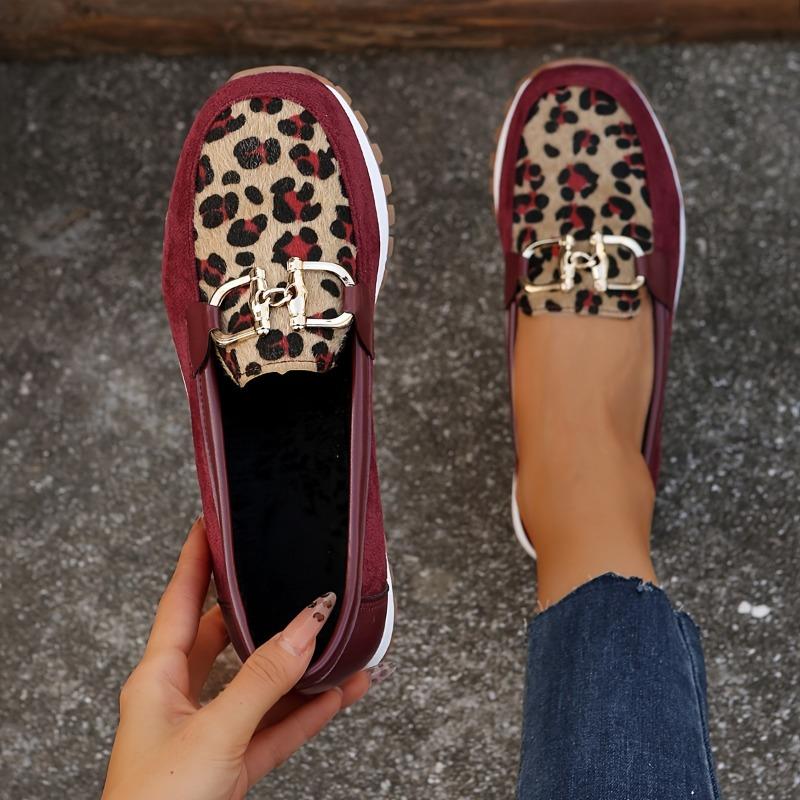 Big Size Women's Shoes 2025 Summer New Metal Buckle Big Size Flat Bottom Casual Cloth Single Shoes