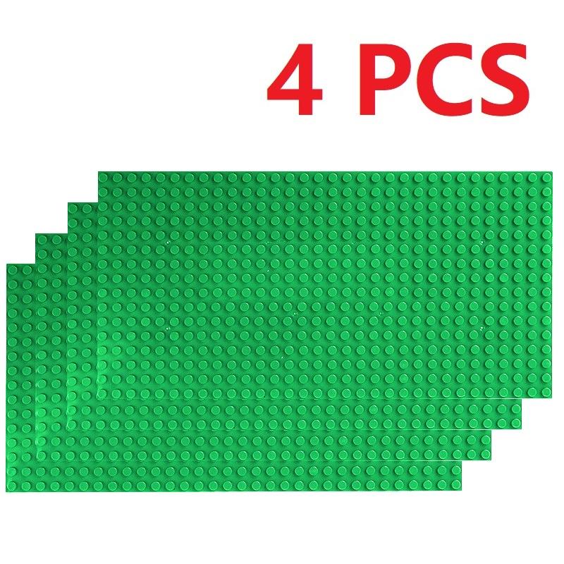 4 Stück Universelle Bauklotz-Grundplatten, 32x3216x32 Noppen Klassische Grundplatten, Montagekompatible Marke für MOC & City Modelle