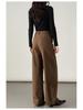 Women's Autumn 2025 High-Waisted Lyocell Wool Pants - Narrow to Wide-Leg, Drapey, Floor-Length Trousers.