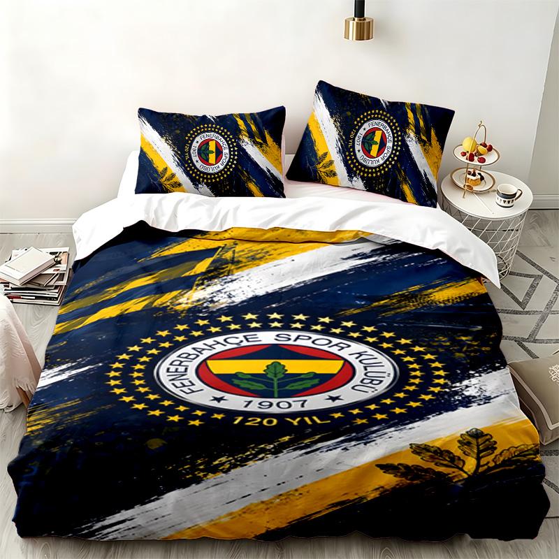 Fenerbahce 3pc set Perfect for bedroom use Comfortable bedding set includes a duvet cover and two pillowcases Ideal birthday or Christmas gift