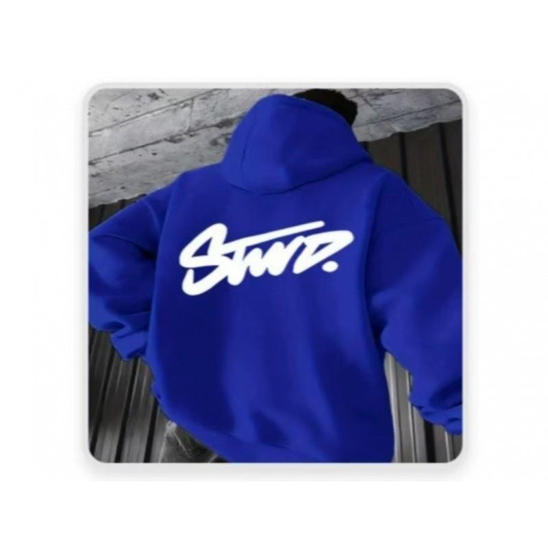 Mens Oversized Hoodie With Letter Print Fall Casual Sweatshirt Loose Fit Long Sleeve Pullover In 6 Colors