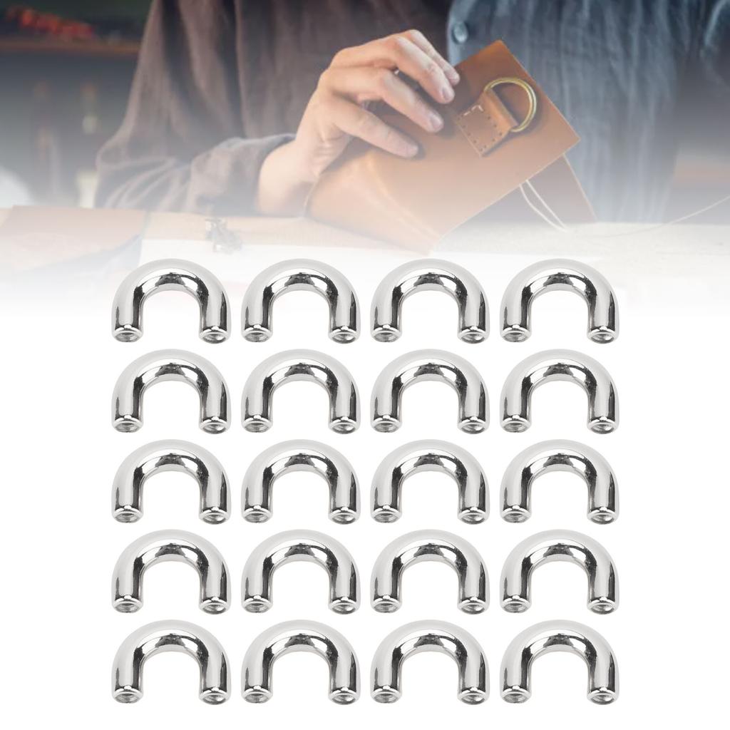 20 Sets D Steckverschluss Zinklegierung Galvanisiert Bogenbrücke D Schnalle und Eisenschrauben für Handtasche Geldbörse