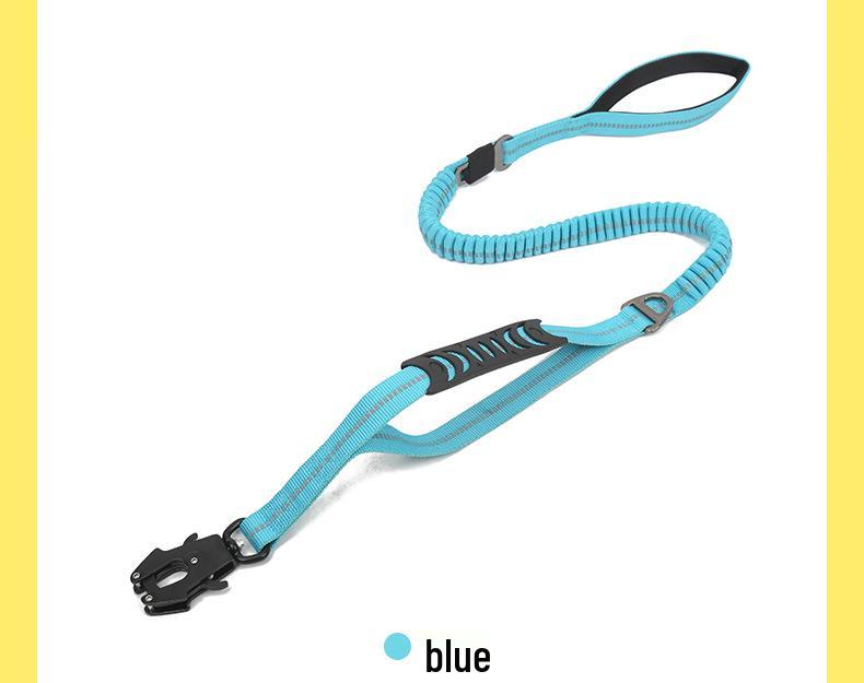 Reflective Shock-Absorbing Retractable Dog Leash with Anti-Escape Frog Buckle