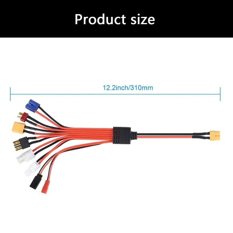 MultiInterface XT60 to FUTABA EC3 Splitter Wire Adapter Cable for Remote Models Drones and Highly Power Devices