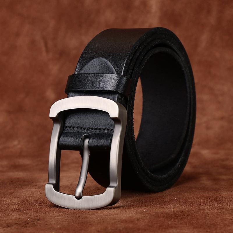 Exclusive For Men'S Pin Buckle Belt, First Layer Cowhide Casual Versatile With Jeans Casual Leather Men'S Belt