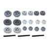 MOC Technical Gear Axle Bricks Parts Worm Rack Conector Train Car Crane Model Technical CROSS Axle Building Blocks Bricks Toys