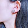 The Super Fairy Bowknot Temperament Earring Female Simple Full Drill Cool Air Network Red Small Earrings