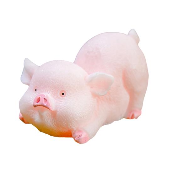 Desktop Resin Pig Model Figurine Sculpture DIY Craft Keychain Car Home Decor