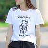 Fun Toilet Frog Print Tshirt Casual Short Sleeved Round Neck Top Versatile Womens Tshirt Suitable for All Seasons