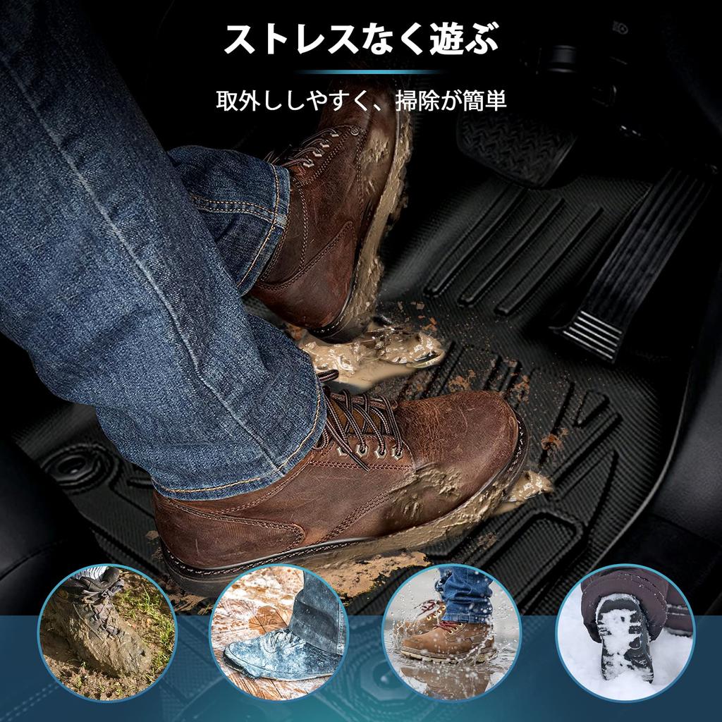 Toyota Harrier 80 Series Specific Floor 3D Car Waterproof TPE Protective Stain and Abrasion Interior Custom Interior Easy Set 80 Series Floor Mats,