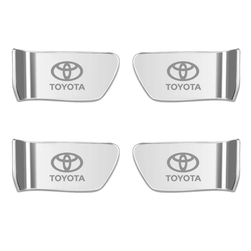 

4pcs For Toyota Crown C-hr Car Interior Door Handle Ornament Case Sticker Shell Metal PRIUS 86 harrier Vellfire Alphard auto