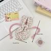Cute Bunny Ear Flower Drawstring Storage Bag Outdoor Portable Cosmetics Lipstick Handbag For Outdoor Travel Storage Bag
