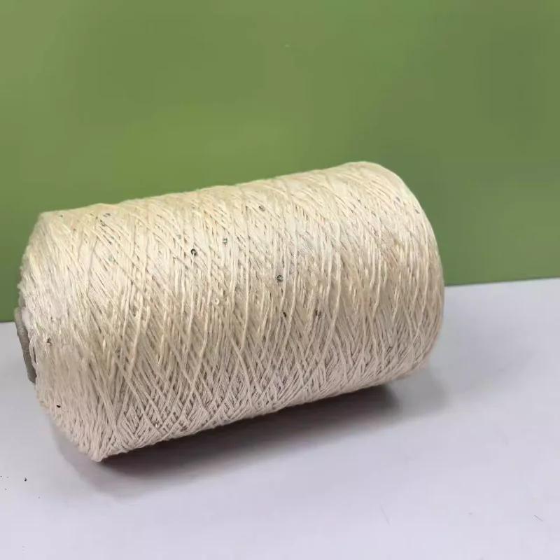 Glitter Mulberry Silk Cotton Thread 500g/Roll Glitter Bead Silk Lace Thread Soft Silky Spring/summer DIY Hand-woven Thread