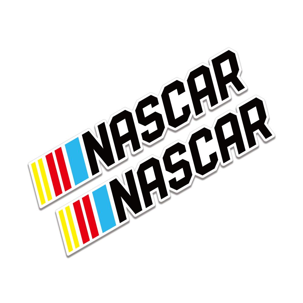 

2 шт. Наклейка гоночного автомобиля NASCAR на кузов, бампер, окна, мотоцикл, ноутбук, стены, виниловая пленка, стикер для стайлинга, аксессуары для тюнинга автомобиля 30x5.5cm