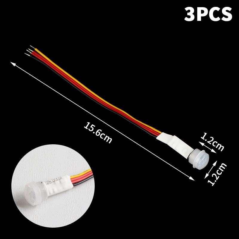 1/2/3 Stück DC3-24V PIR Bewegungssensor Auto Ein/Aus LED Infrarot Körpererkennung Für Schrank Kleiderschrank Treppen Flur