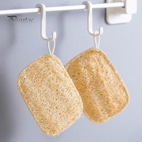 

Подушечка для чистки посуды из натуральной люффы Легкая чистка Маслостойкая кухонная чистящая подушка Посуда Кастрюли Сковородки Сильное средство для удаления грязи Не линяющая щетка для чистки люфы