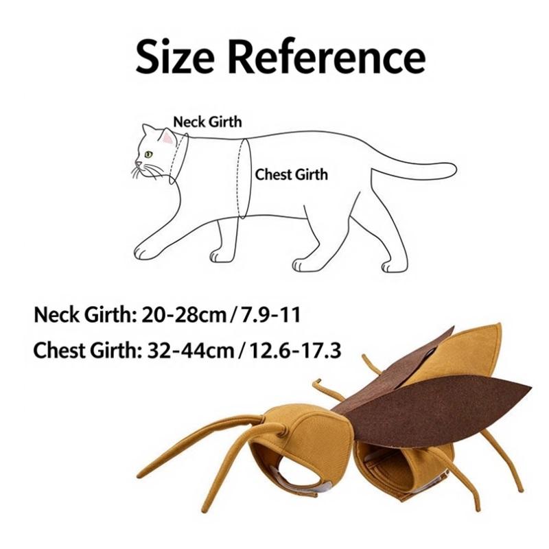 Cute Pet Transformation Costume Funny Halloween Cockroach Costume Dogs Cats Dress Up Clothing For Outdoor Party
