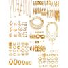 38-68 Teile Einfaches Elegantes Vintage Schmuckset Schmetterling Herz Perle Strassstein C-Form Ohrringe, Halskette, Ring, Armband Set Geschenk