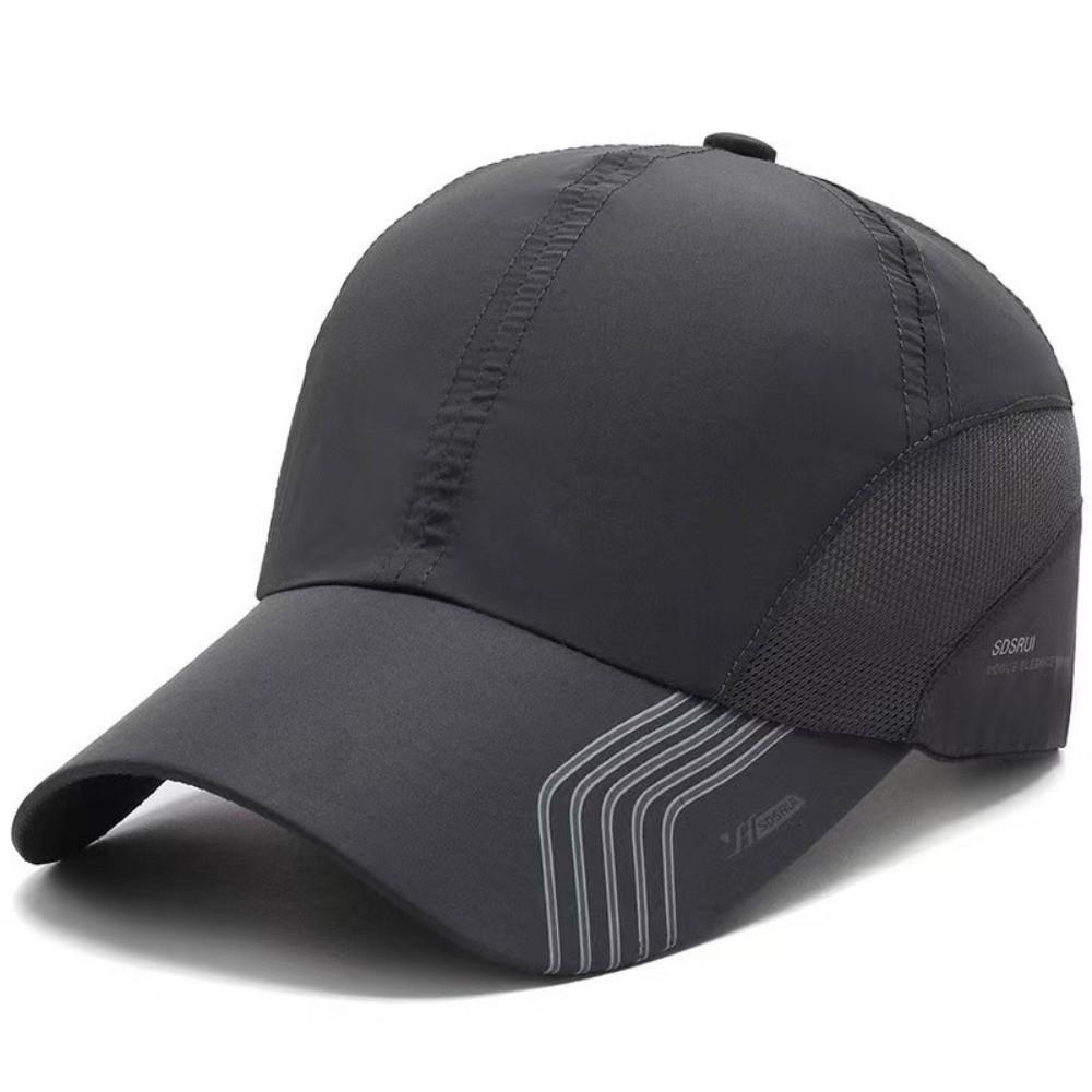 

Long Brimmed Baseball Cap Adjustable Dad Hat Casual Fishing Hats Men Women темно-сірий колір