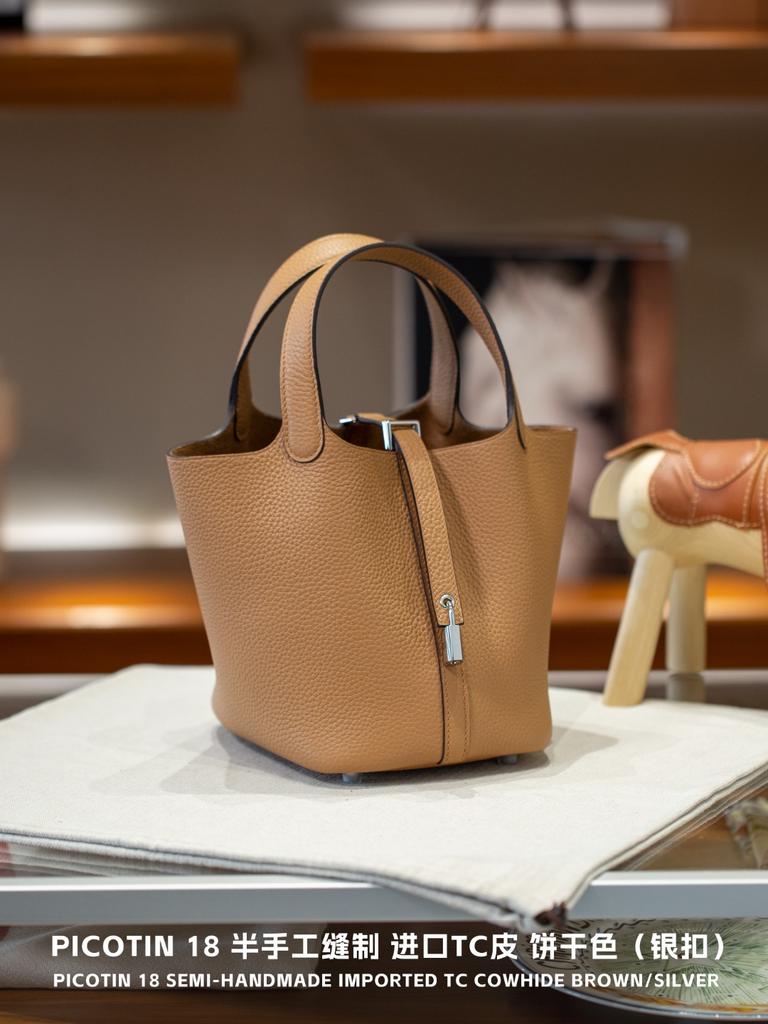 Picotin18 Half-Handled Top Layer Cowhide Tote Bag Hundred Styles Classic Womens Bag Handbag