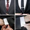 Doyime Tie Clip Cufflink Set Everyday Entrance Day Gift & - Elegant, Formal, Brass, Popular, High-Quality, Simple, Stylish, Men's, Wedding, Work,