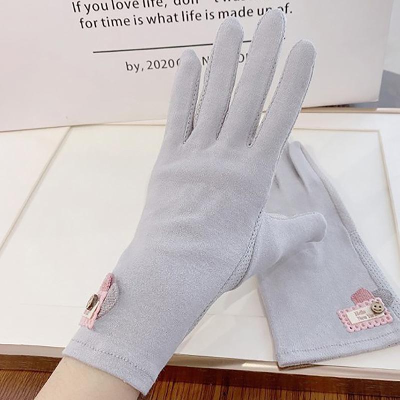 Women Sunscreen Gloves Summer Sun Protection Gloves Non-Slip Touch Screen Gloves Cycling Driving Mittens Thin Anti-Uv Gloves