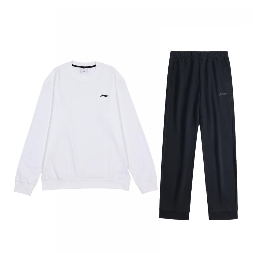 

Толстовка Li Ning минималистичного кроя с круглым вырезом и длинными рукавами, удобная и универсальная. Длинные брюки на кулиске. Повседневный спортивный костюм. Мужской костюм AWDTC73-2+AKLUA73-1 XL