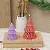 1Pc DIY Crystal Epoxy Resin Diagonal Striped Christmas Tree Ornament Mold Origami Striped Christmas Tree Candle Mold