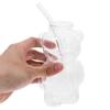 Bärenförmiger Glasbecher Kapazität Wasserbecher für heiße kalte Getränke Cartoon Milchsaft Getränkegläser mit stabilem Boden