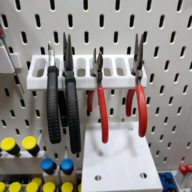 Plastic Garage Tool Holder Storage Rack With Space Saving Design Perfect For Home Workshop Organization