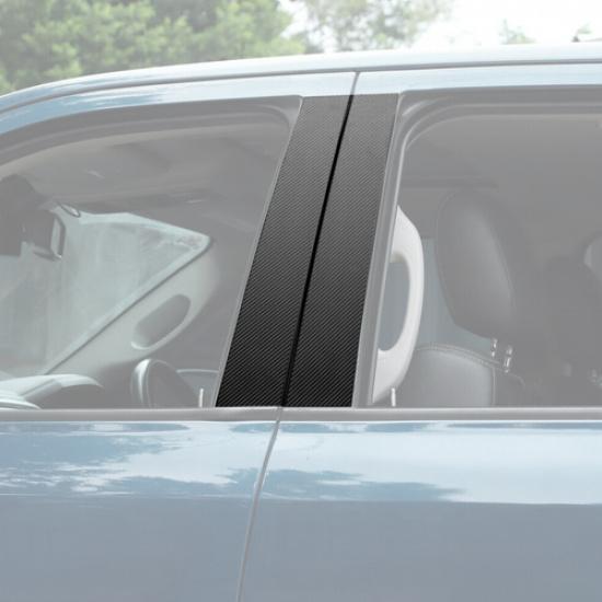 Carbon Fiber Door Window Center Pillar Trim Decor For Dodge Ram 1500 -2025