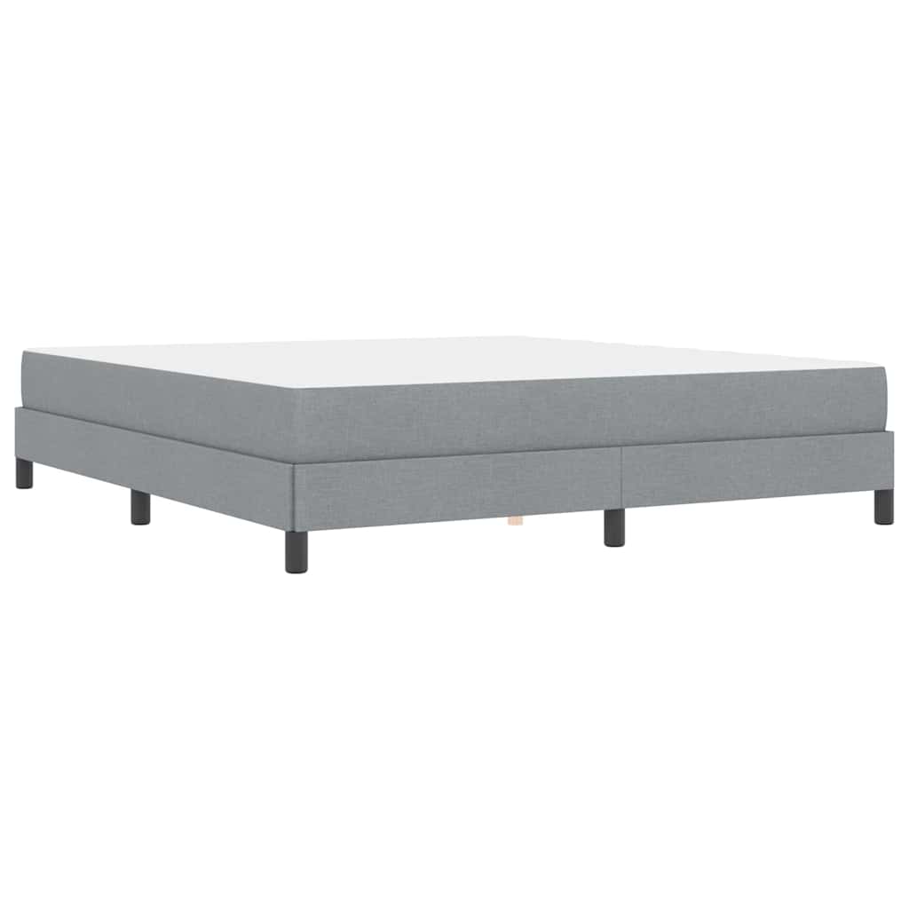 Box Spring Bed Light Grey 180 x 200 cm Fabric