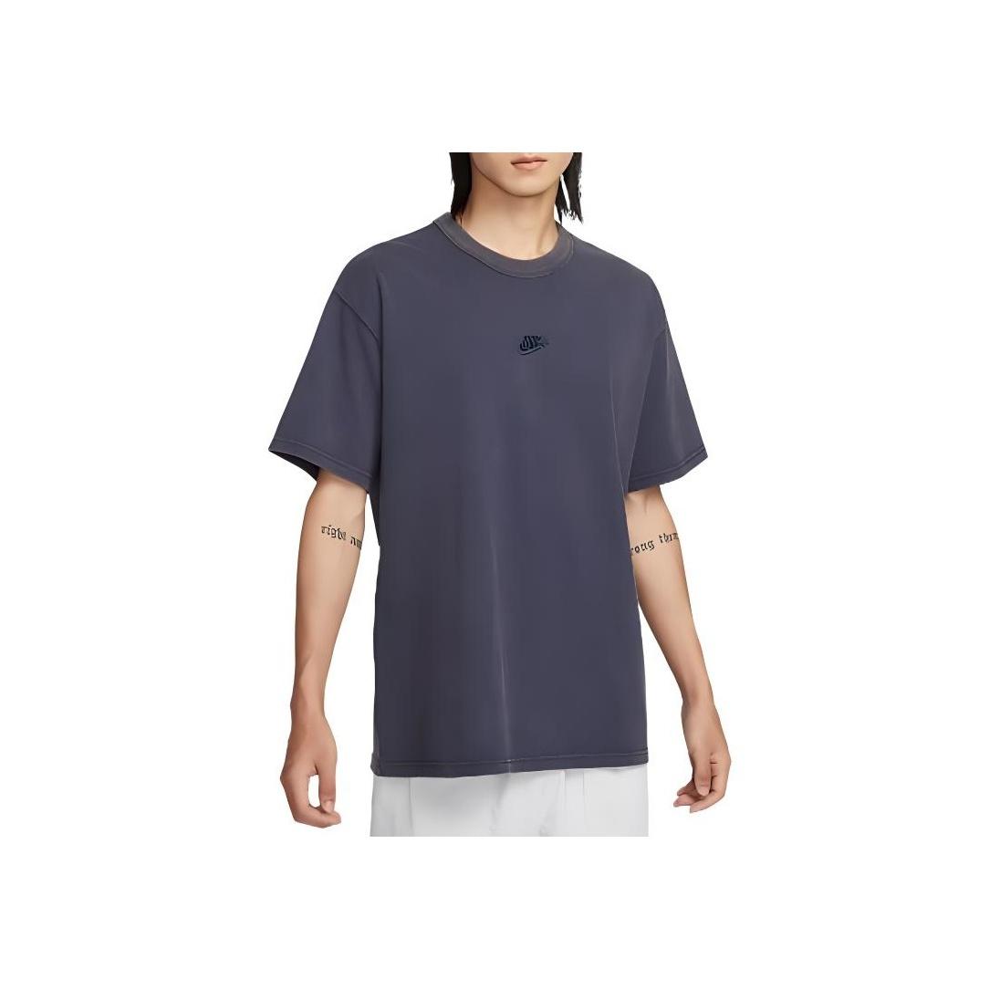 

Nike Спортивная одежда Essentials Premium Washed Loose Casual Short Sleeve T Shirt With Down Lines Men Tops Dark-Teal FZ5384-410 XXL