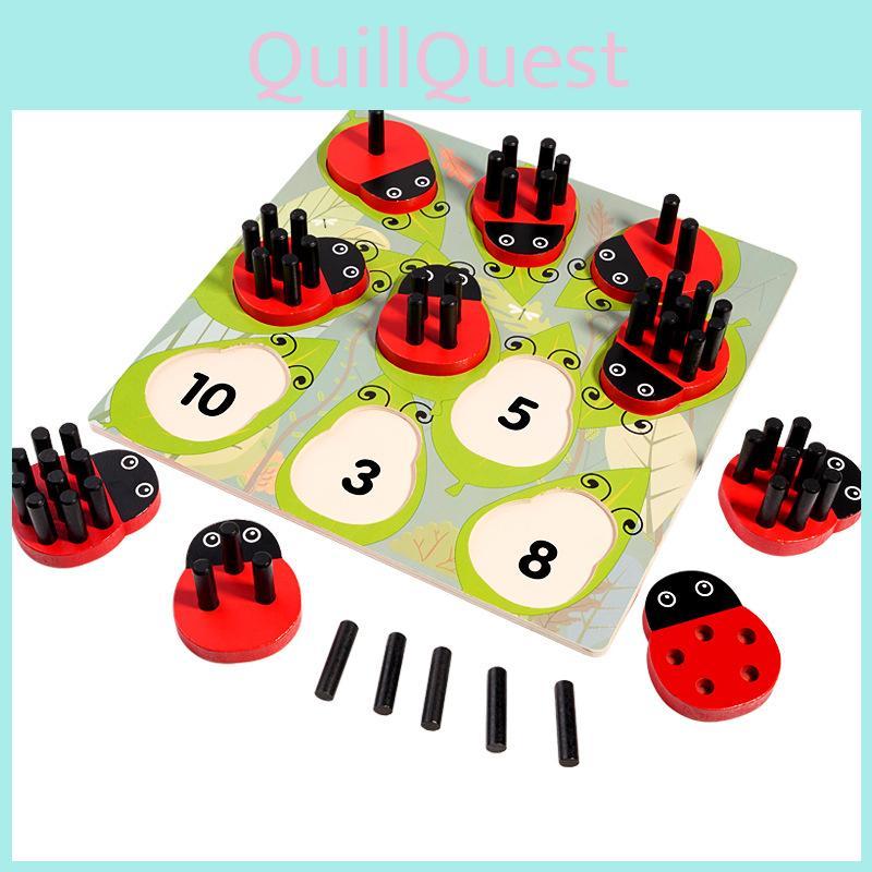 Wooden Insect Ladybug Matching Game For Kids Educational Fine Motor Balance Parentchild Play