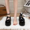 Women's Shoes Spicy Girl Dark Punk Style Sponge Cake Shoes 2026 New Subculture Thick Sole Height Increase COS Cultural Loafers42