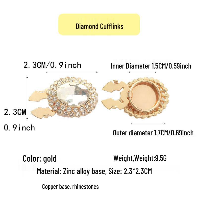 Exclusivas Abotoaduras de Pérola com Cravejamento de Diamantes: Acessórios Elegantes para Botões de Jaqueta e Camisa