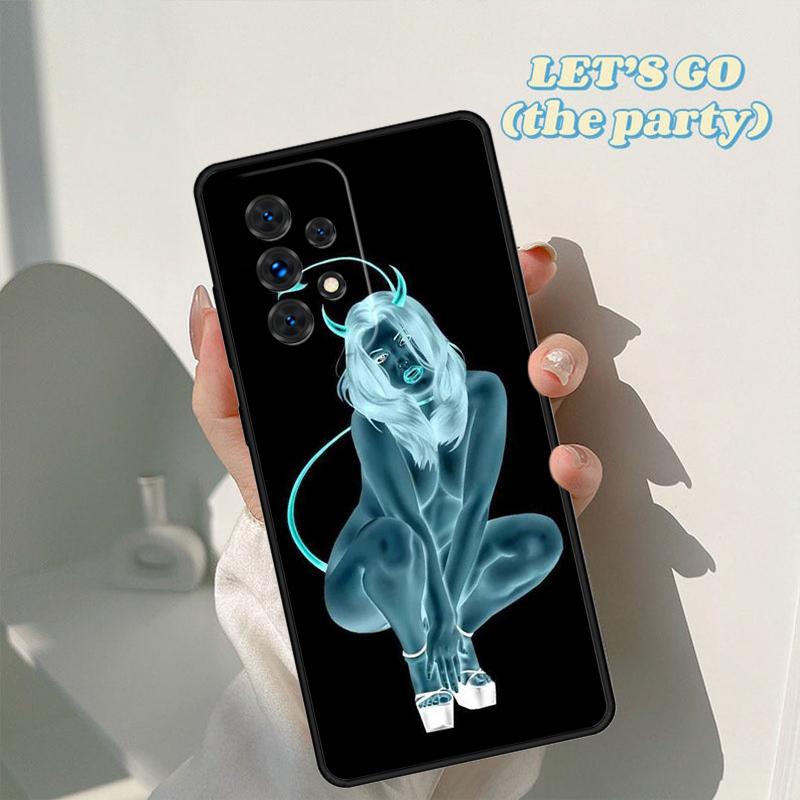 Cute Sexy Girl Devil Phone Case For Samsung Galaxy A42 A31 A40 A51 A71 A32 A80 A91 A52 A72 A73 A20e A21S A50 A70 A11 A12 Cover