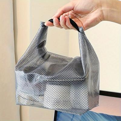 Wasserdichte Netz-Aufbewahrungstasche Reise-Kosmetiktasche Fitness Schwimmen Große Kapazität Kordelzugtasche Herren Damen Outdoor Kulturtasche