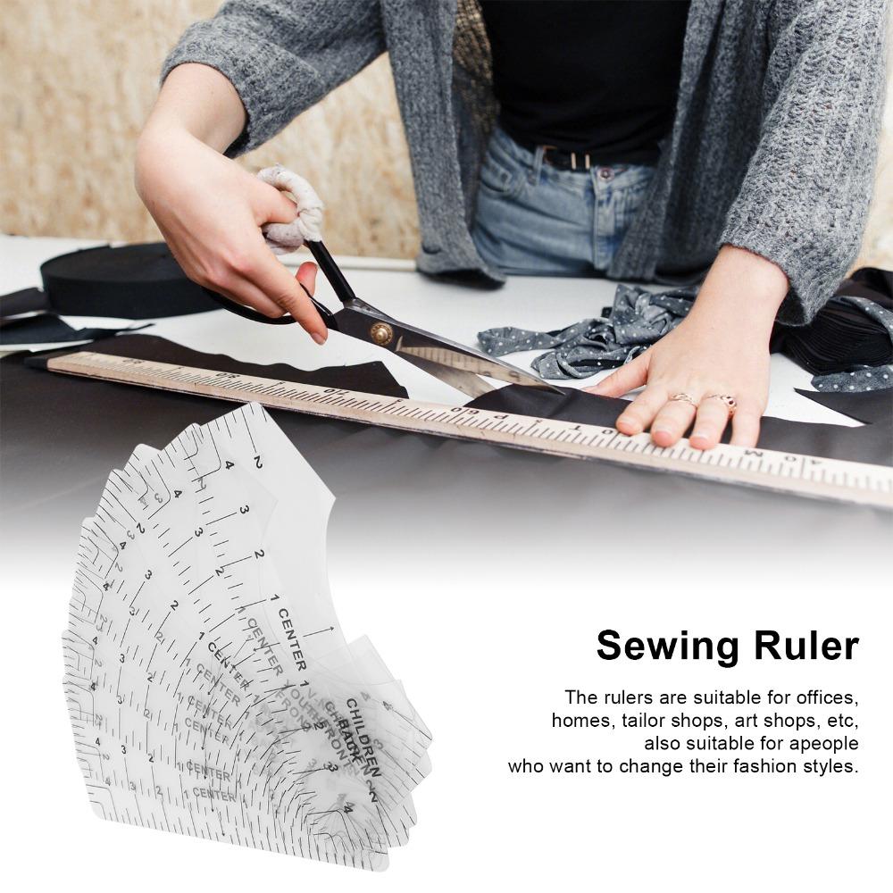 8pcs Round Neck T-Shirt Alignment Ruler V-Neck Logo Placement Tool  For Heat Press