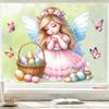 Easter Butterfly Angel PVC Window Stickers - Decorative and Removable for Living Room